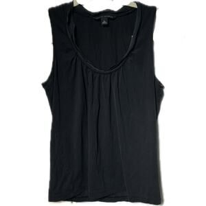Banana Republic Black Tank Top | Sleeveless Scoop Neck Blouse | Small Cotton